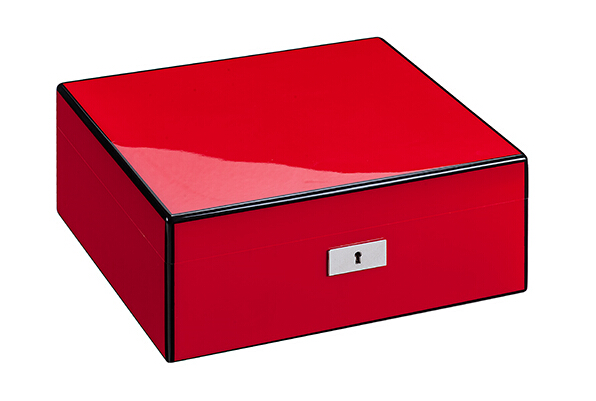 法拉利红色钢琴烤漆雪茄盒（70支）
