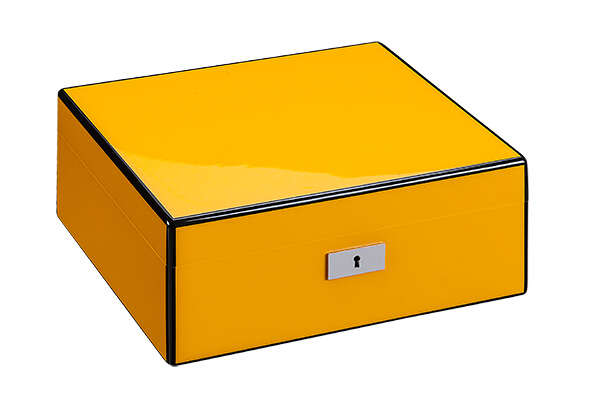 高希巴黄色钢琴烤漆雪茄盒（70支）