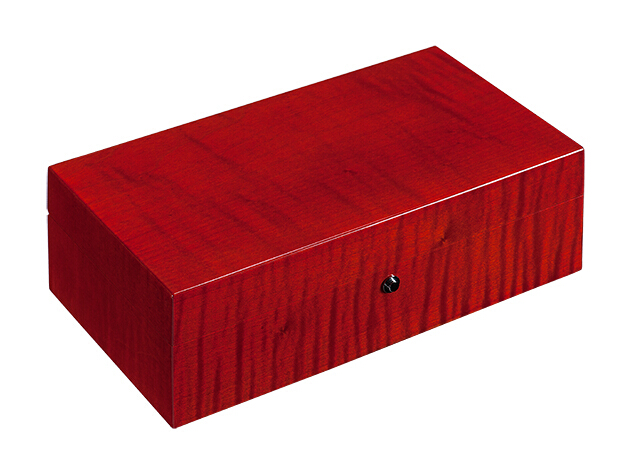 4只装红色虎斑钢琴烤漆手表盒